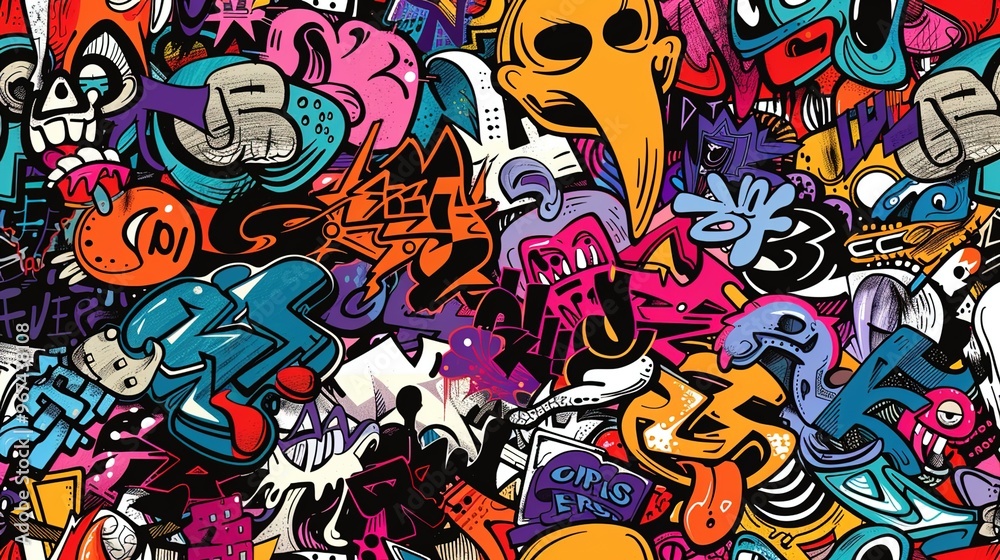 Graffiti pattern wallpaper Graffiti pattern wallpaper