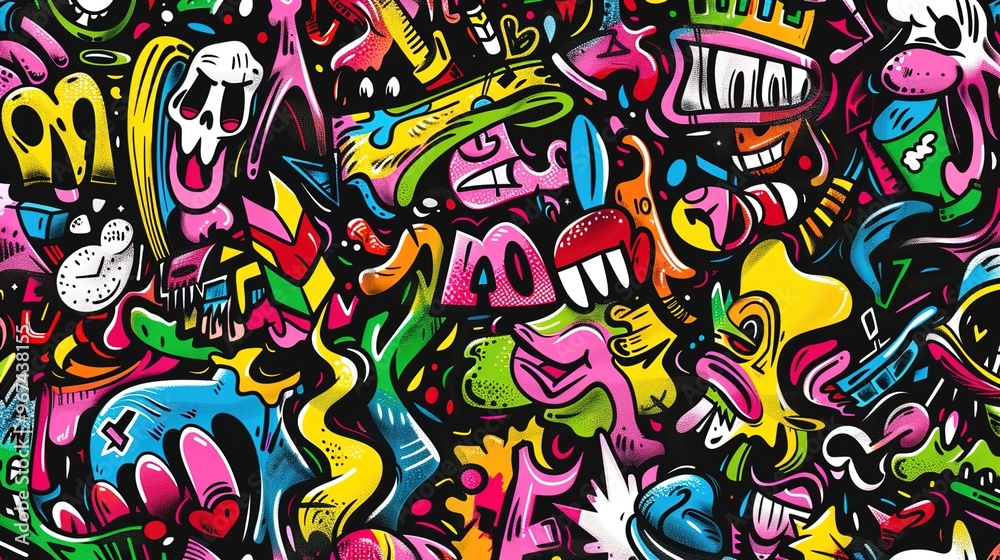 Graffiti pattern wallpaper Graffiti pattern wallpaper