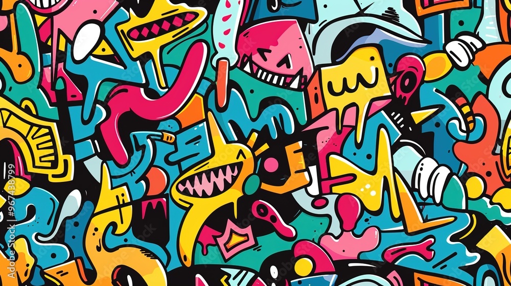 Graffiti pattern wallpaper Graffiti pattern wallpaper