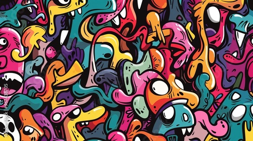 Wallpaper Mural Graffiti pattern wallpaper Torontodigital.ca