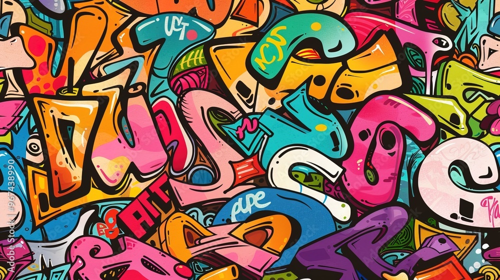 Graffiti pattern wallpaper Graffiti pattern wallpaper