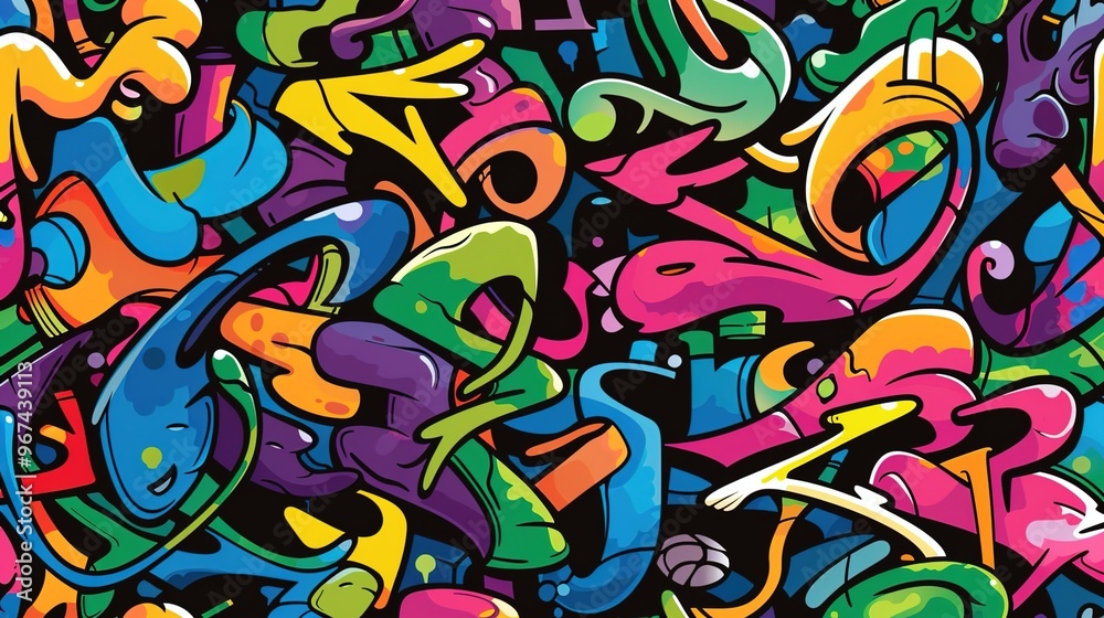 Graffiti pattern wallpaper Graffiti pattern wallpaper
