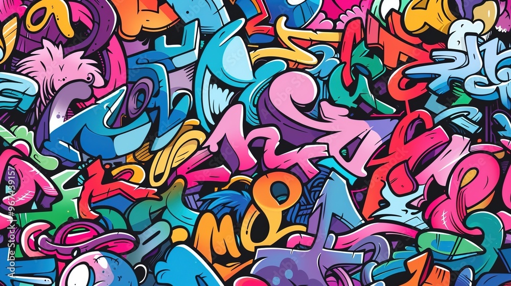 Graffiti art pattern wallpaper Graffiti art pattern wallpaper
