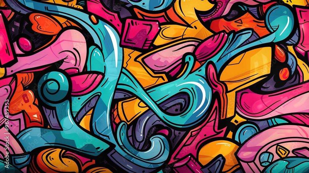 Graffiti art pattern wallpaper Graffiti art pattern wallpaper