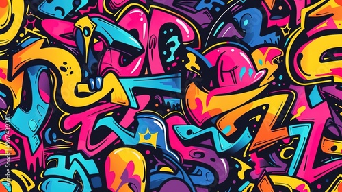 Wallpaper Mural Graffiti art pattern wallpaper Torontodigital.ca