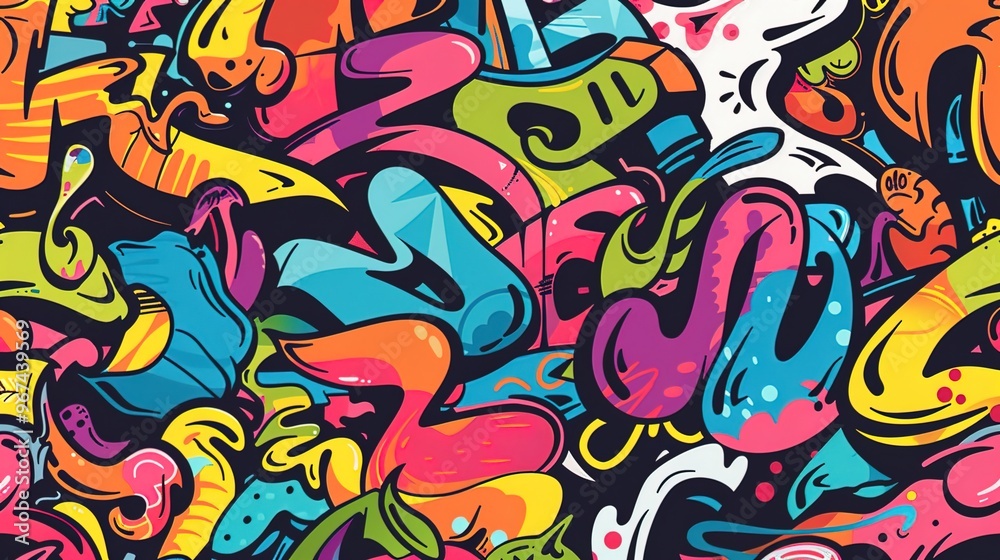 Graffiti art pattern wallpaper Graffiti art pattern wallpaper