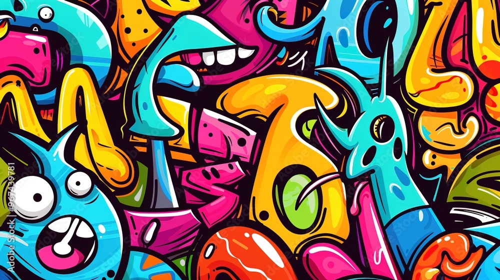 Graffiti art pattern wallpaper Graffiti art pattern wallpaper
