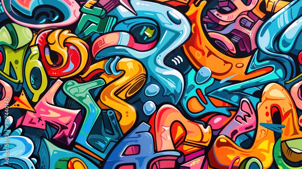 Graffiti art pattern wallpaper Graffiti art pattern wallpaper