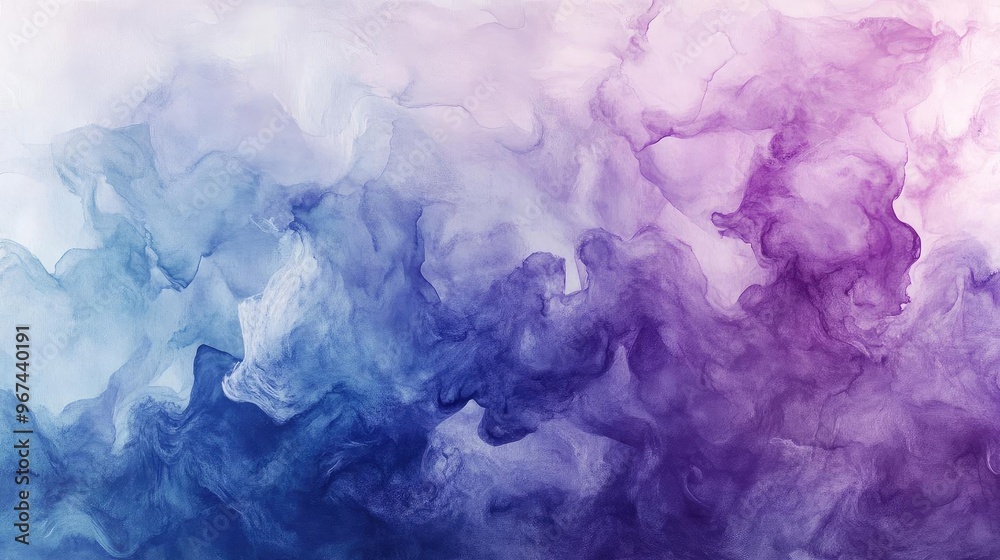 Fototapeta premium Abstract gradient background with soft flowing hues of purple, blue, and white blending seamlessly, perfect for creative projects.