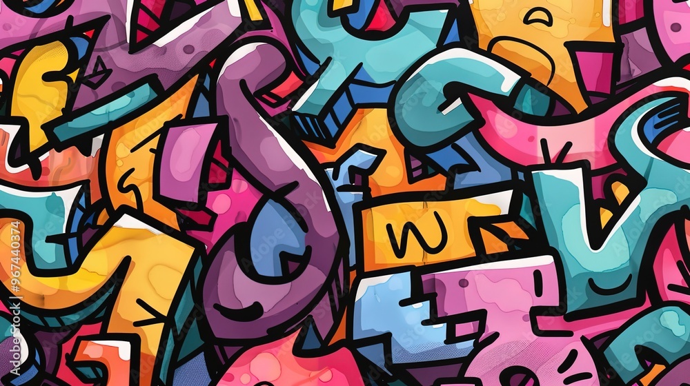 Graffiti art pattern wallpaper Graffiti art pattern wallpaper