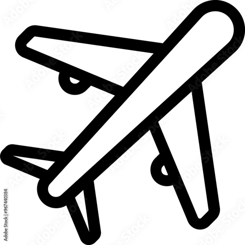 Simple vector icon airplane