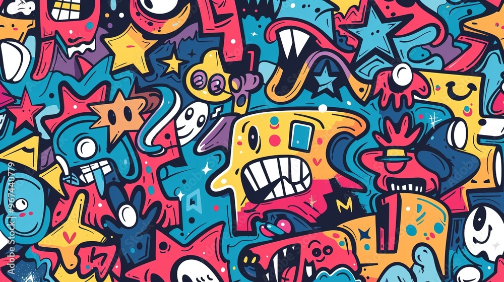 Graffiti art pattern wallpaper Graffiti art pattern wallpaper