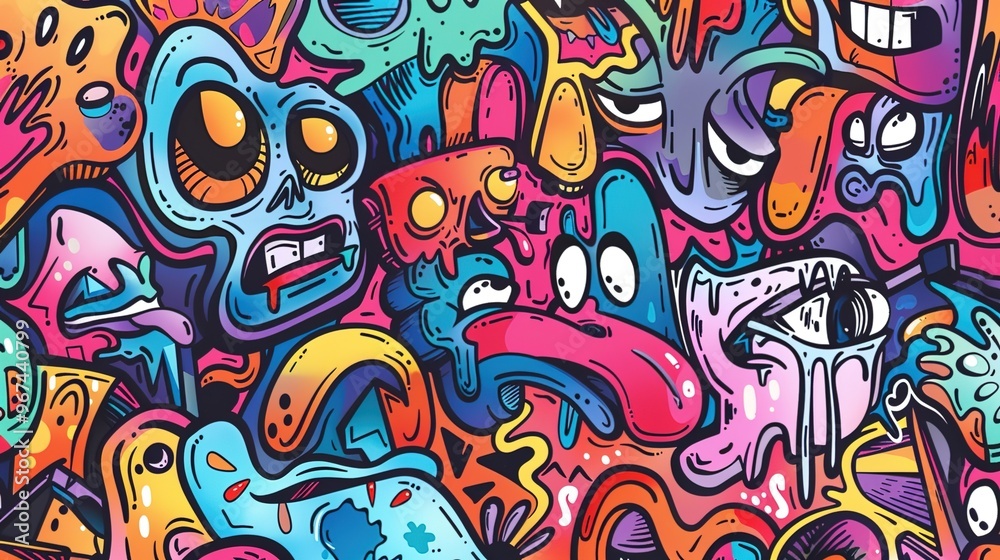 Graffiti art pattern wallpaper Graffiti art pattern wallpaper