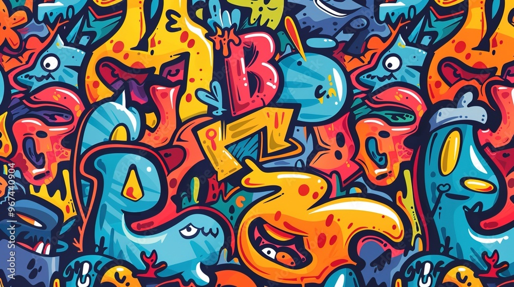 Graffiti art pattern wallpaper Graffiti art pattern wallpaper