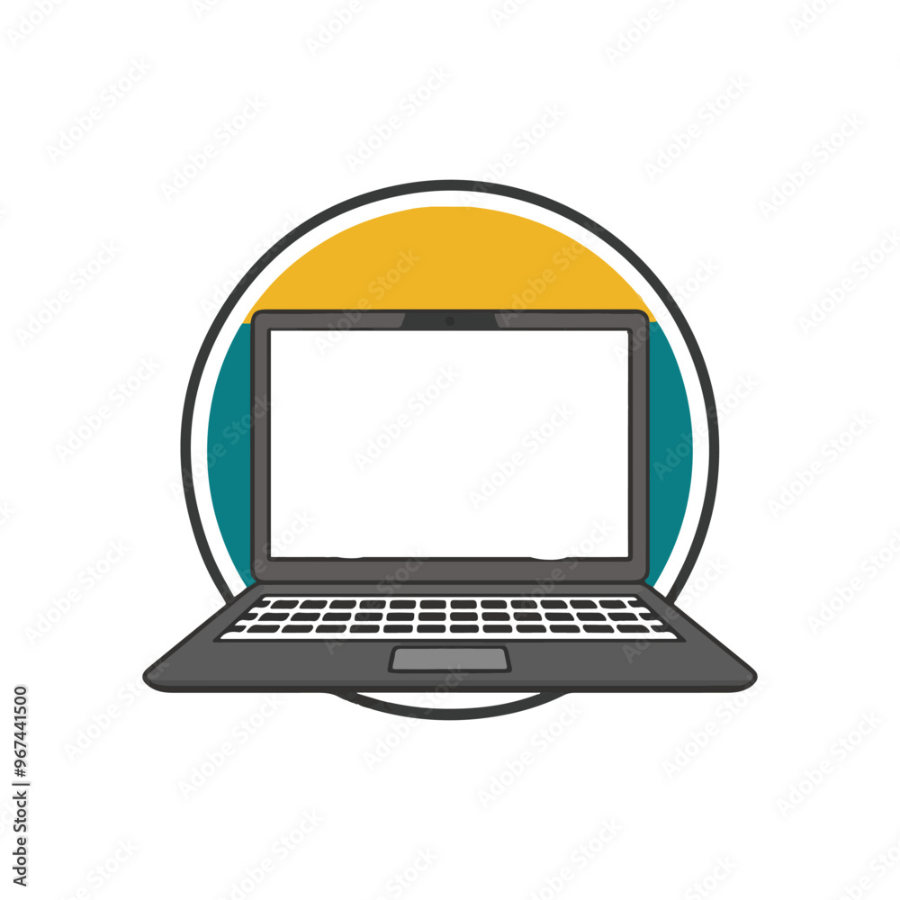 Minimalist Laptop Vector Illustration Minimalist Laptop Vector Illustration