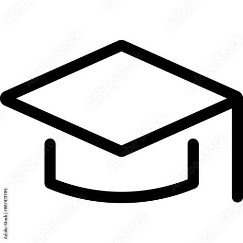 Simple vector icon student cap