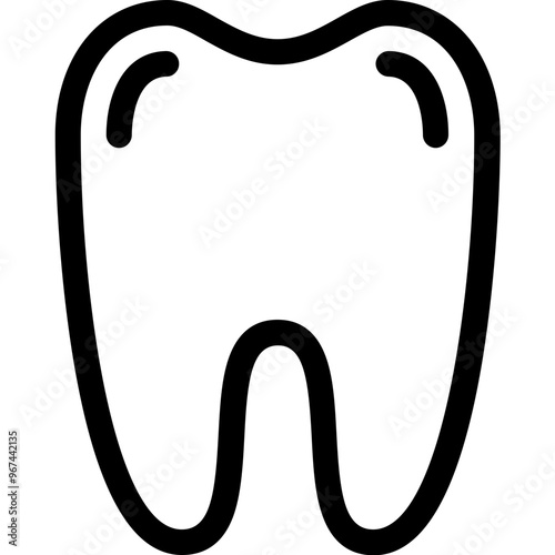 Simple vector icon whole tooth