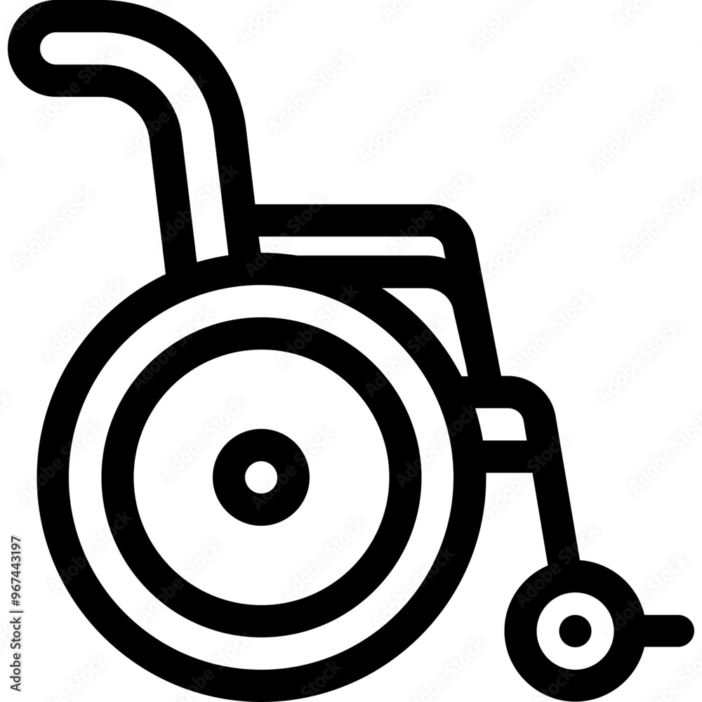 Simple vector icon wheelchair Simple vector icon wheelchair