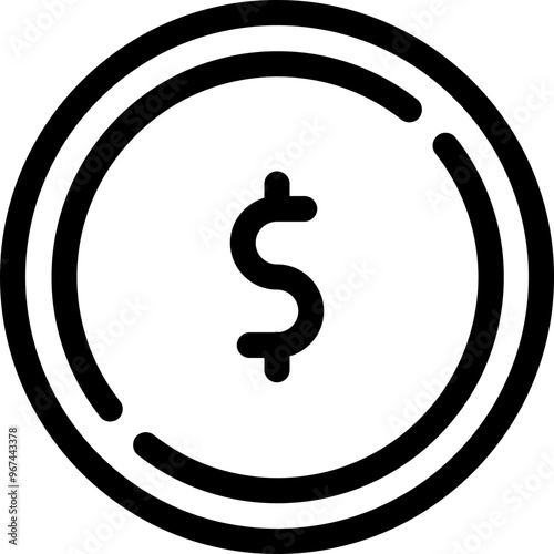 Simple vector icon coin, cent