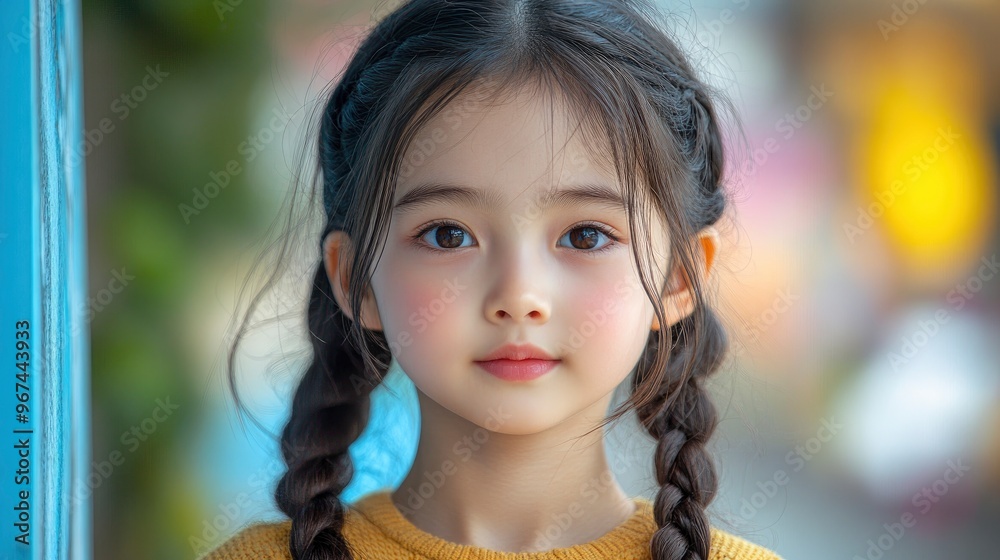 Portrait of a Young Girl with Braids Portrait of a Young Girl with Braids