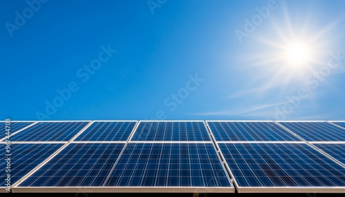 Wallpaper Mural A photostock image of solar panels powering a modern city with renewable energy, perfect for sustainability projects Torontodigital.ca
