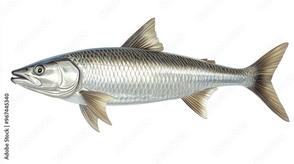 Tarpon clipart, element, 3D illustration, realistic, isolated on white background Tarpon clipart, element, 3D illustration, realistic, isolated on white background