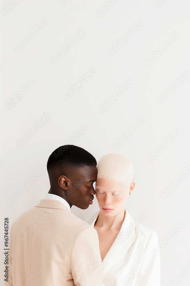 A man and a woman are hugging each other