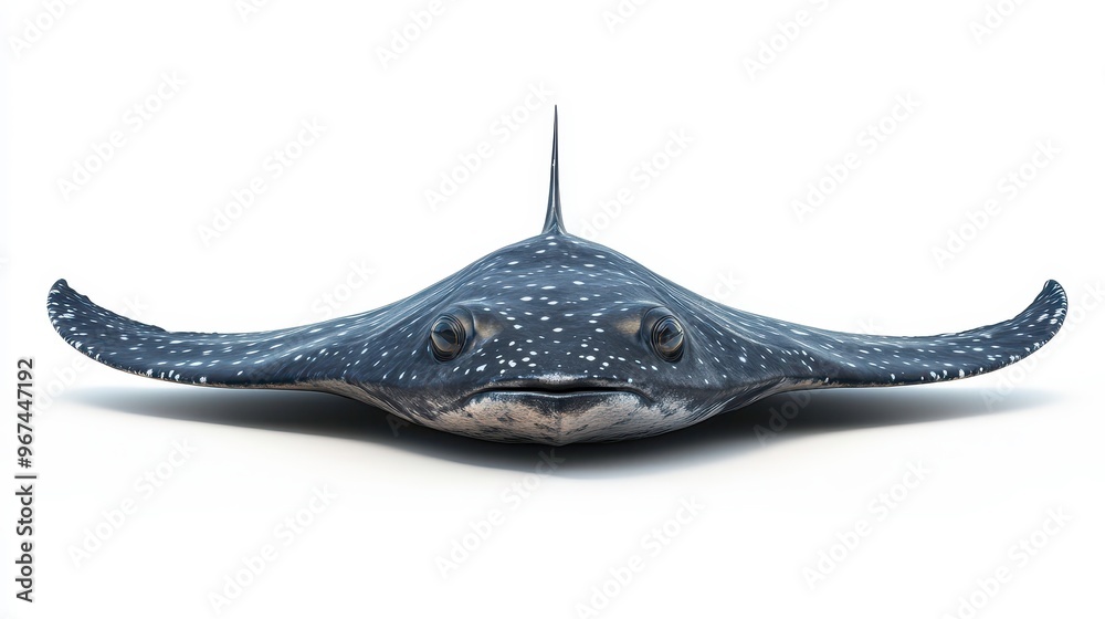 Fototapeta premium Stingray clipart, element, 3D illustration, realistic, isolated on white background