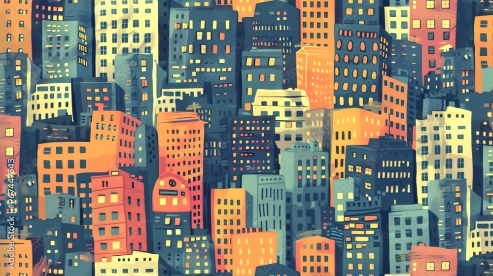 Obraz premium vintage stamp pattern wallpaper