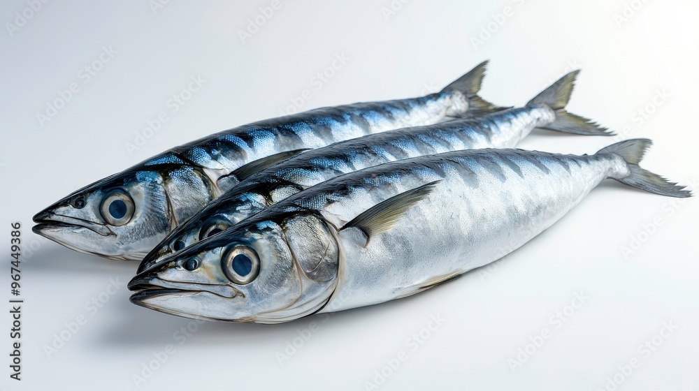 Mackerel clipart, element, 3D illustration, realistic, isolated on white background Mackerel clipart, element, 3D illustration, realistic, isolated on white background