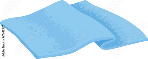 Bath towel. Cartoon fabric towel hanging on ring, rolled color cloth towel and folded towel vector illustration icon. Towel bath for hygiene, bathroom textile