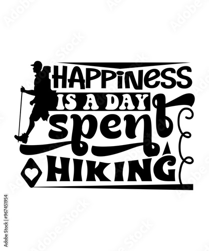happiness is a day spent hiking svg