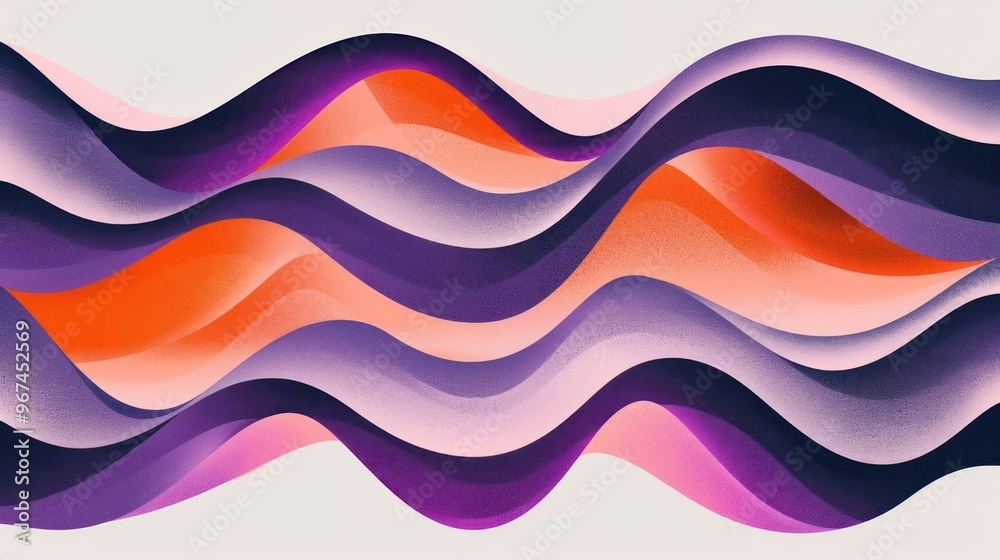 Fototapeta premium Abstract waves in vibrant colors create a dynamic and modern visual composition.