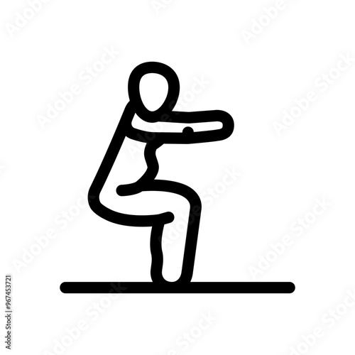 squats pregnant fitness line icon vector. squats pregnant fitness sign. isolated contour symbol black illustration