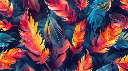 Feather pattern wallpaper