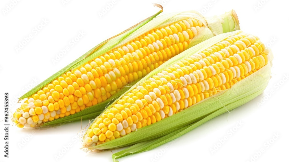 Corn on a white background Corn on a white background