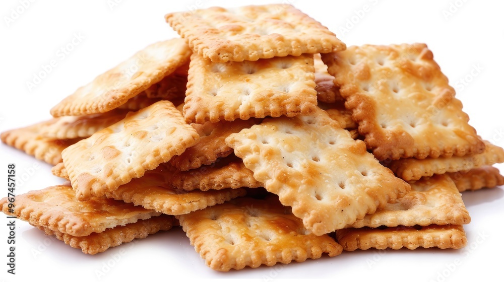 Crackers on a White Background