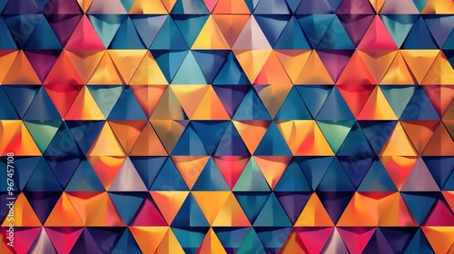 Colourful triangle wallpaper