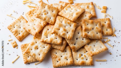 Crackers on a White Background