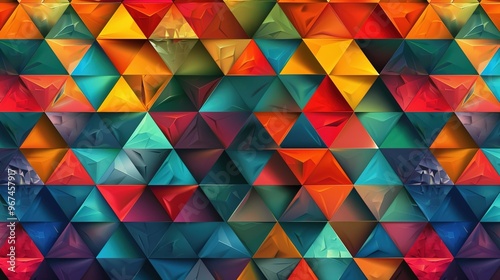 Colourful triangle wallpaper