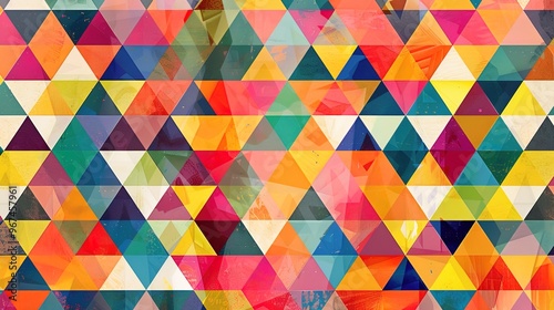 Colourful triangle wallpaper