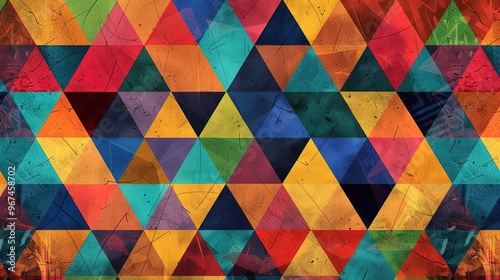 Colourful triangle wallpaper