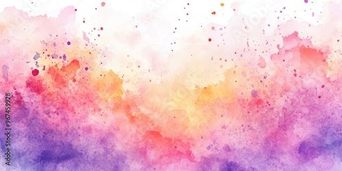 Beautiful watercolor background in vibrant pink, orange, and purple hues, perfect for creative designs and artistic projects.