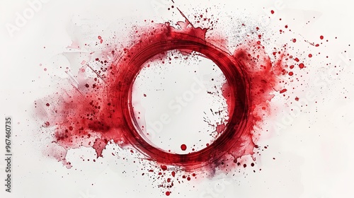 Stain Ring Watercolor Circle Mark Glass Red Drink Isolated

 photo