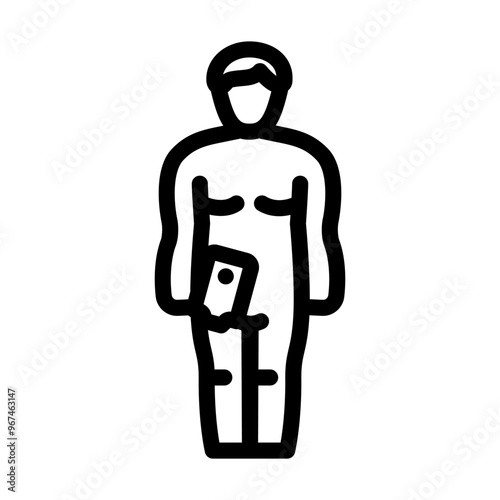 ileostomy surgery line icon vector. ileostomy surgery sign. isolated contour symbol black illustration