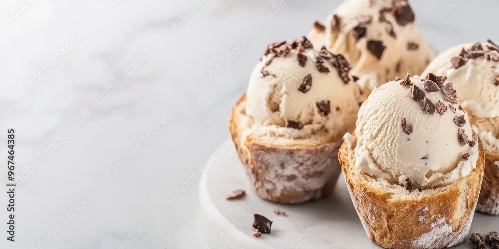 Delicious ice cream served in a crispy cup, topped with chocolate shavings, perfect for sweet cravings and dessert lovers. Delicious ice cream served in a crispy cup, topped with chocolate shavings, perfect for sweet cravings and dessert lovers.