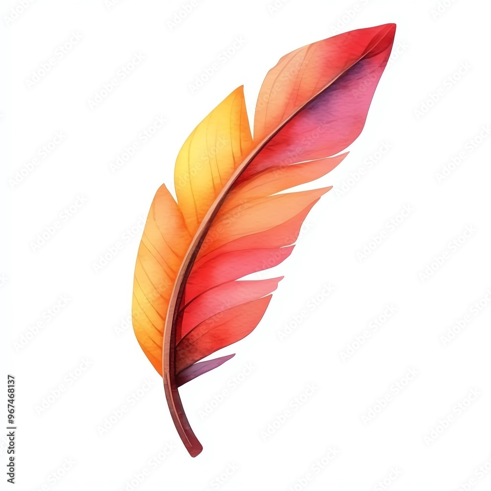 A vibrant feather in shades of orange and red, perfect for illustrating creativity and nature's beauty. A vibrant feather in shades of orange and red, perfect for illustrating creativity and nature's beauty.
