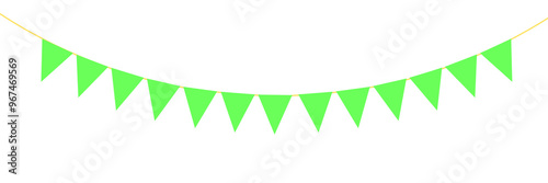Gtlreen bunting flag, Green ribbon, Party decoration, Birthday banner, green party banner, birthday decorations, green banner, flag, decoration, banner png, triangle