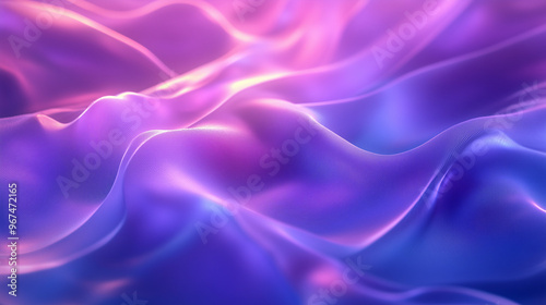 Abstract Gradient Waves With Glowing Purple And Pink Textures