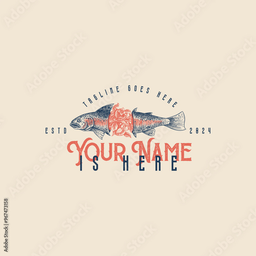Classic Trout Angler Emblem